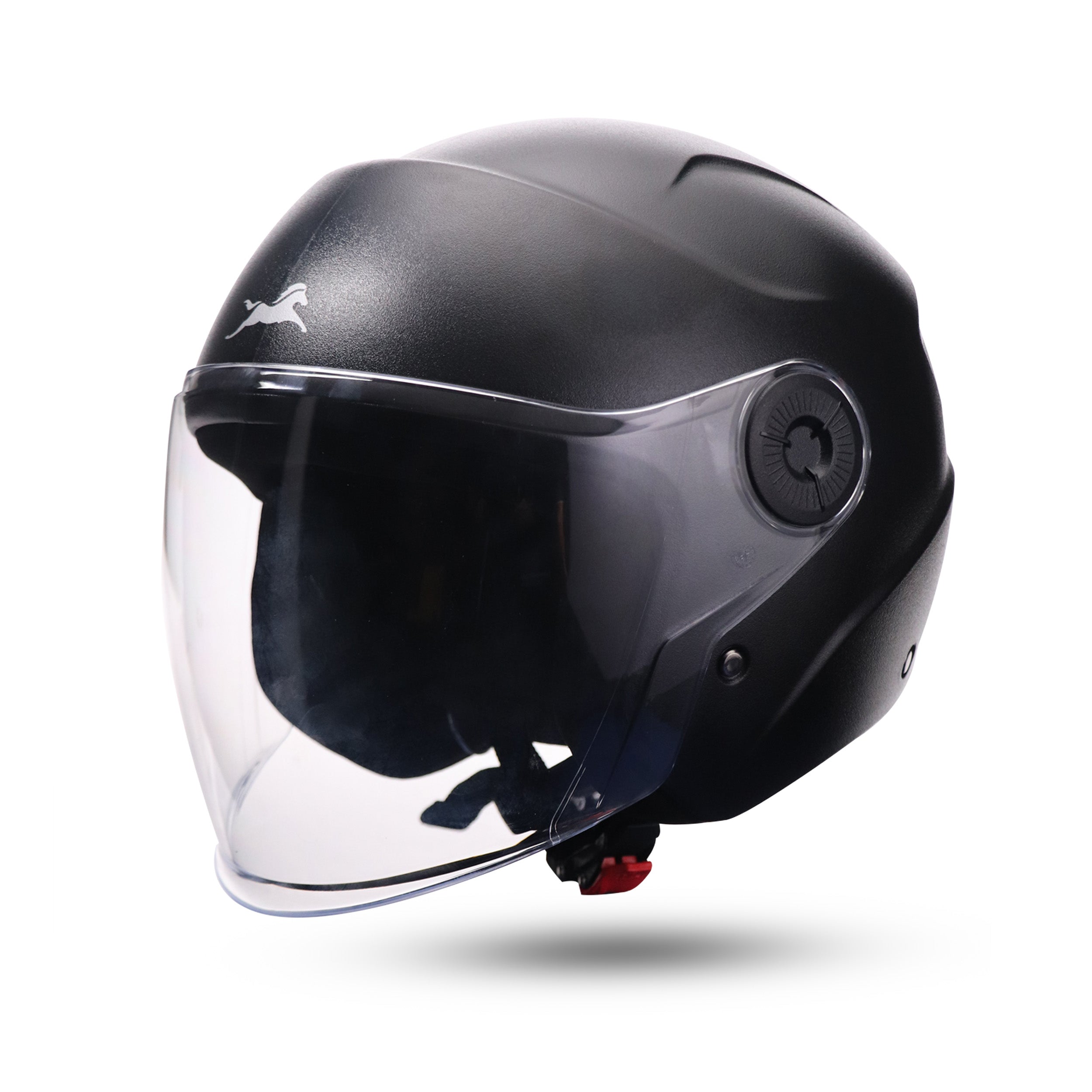 TVS ACE ISI Certified Open Face Unisex Helmet with Full Coverage Visor